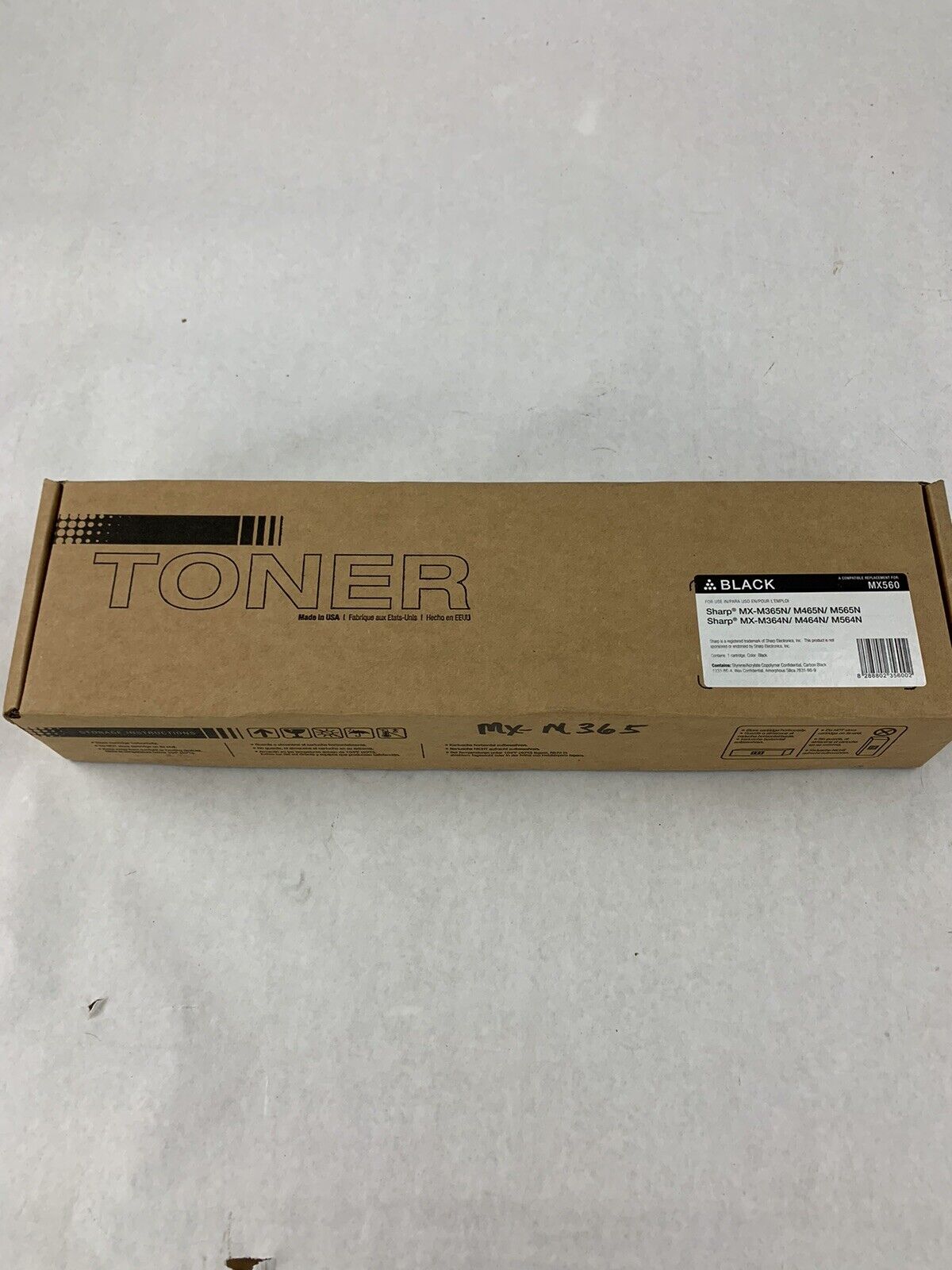 Box opened Mx650 Black toner for MX-M365N