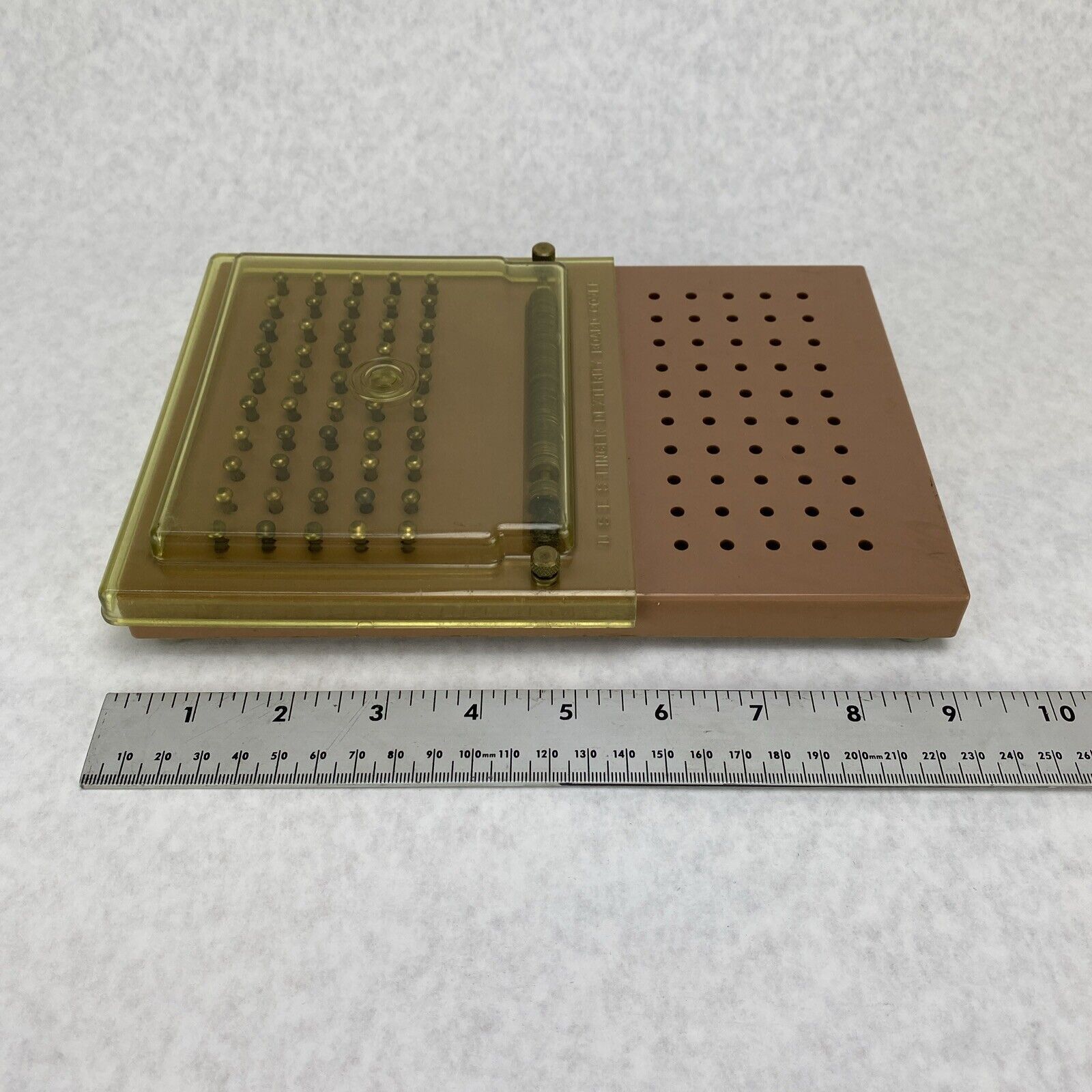 Vintage USES Finger Dexterity Board Beige Tint Cover