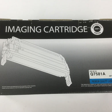 IMAGING CARTRIDGE, Cyan Toner Cartridge Compatible for HP 3800, Q7581A NEW