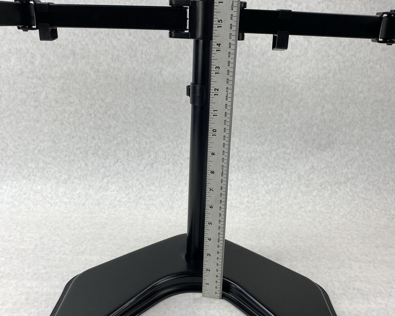 Wali MF002 Free Standing Fully Adjustable Dual LCD Monitor Desk Mount