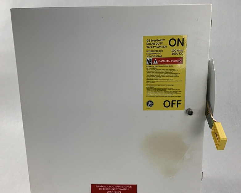 GE Solar Duty Safety Switch TSN4634J 100A 600 VDC