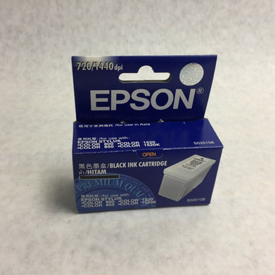 OEM Epson Black Ink Cartridge S020108  NIB