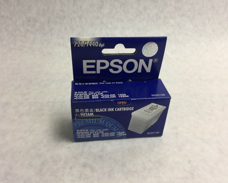 OEM Epson Black Ink Cartridge S020108  NIB