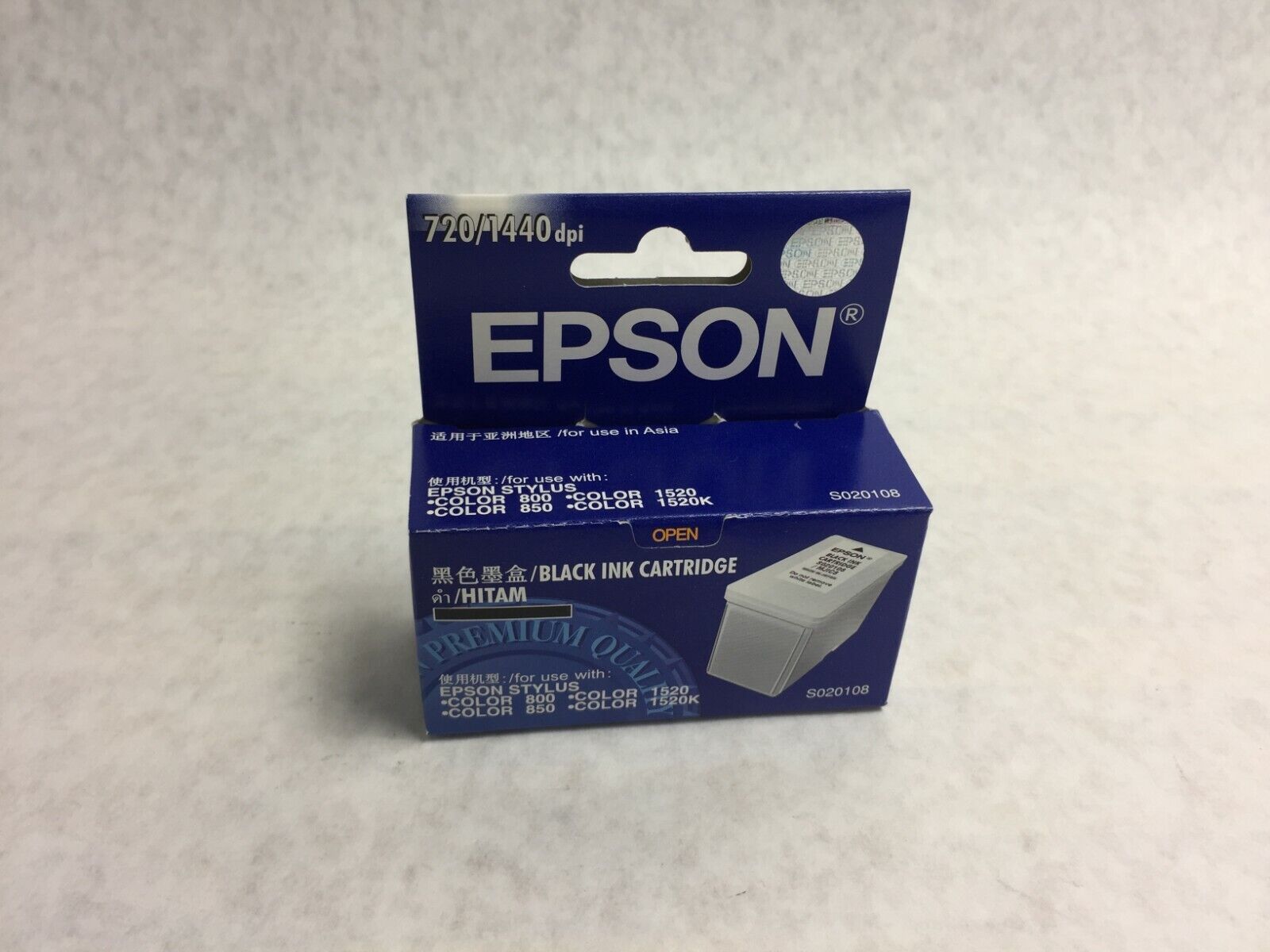 OEM Epson Black Ink Cartridge S020108  NIB