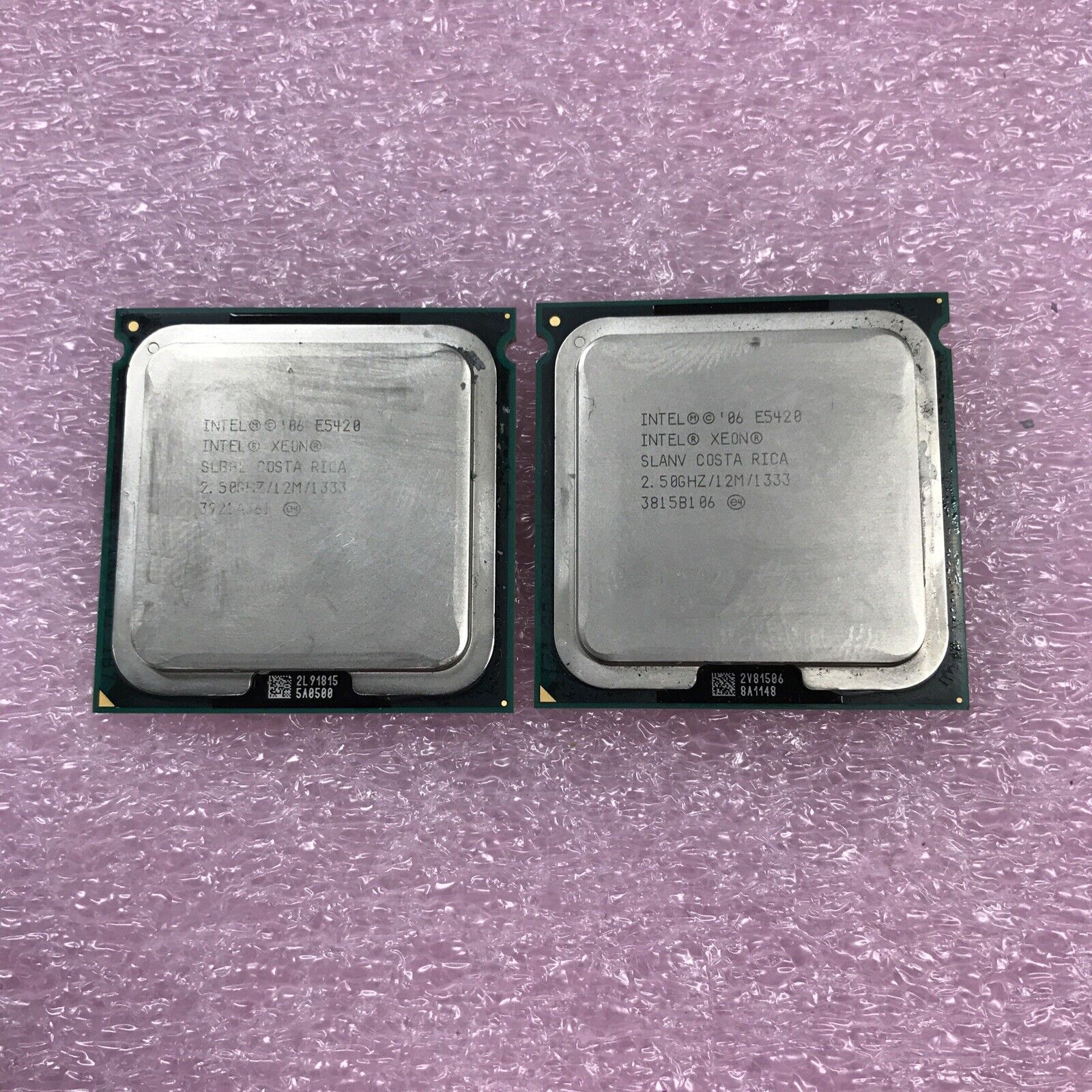 Lot of 2 Intel SLANV Xeon E5420 2.5 GHz LGA 771 Desktop CPU
