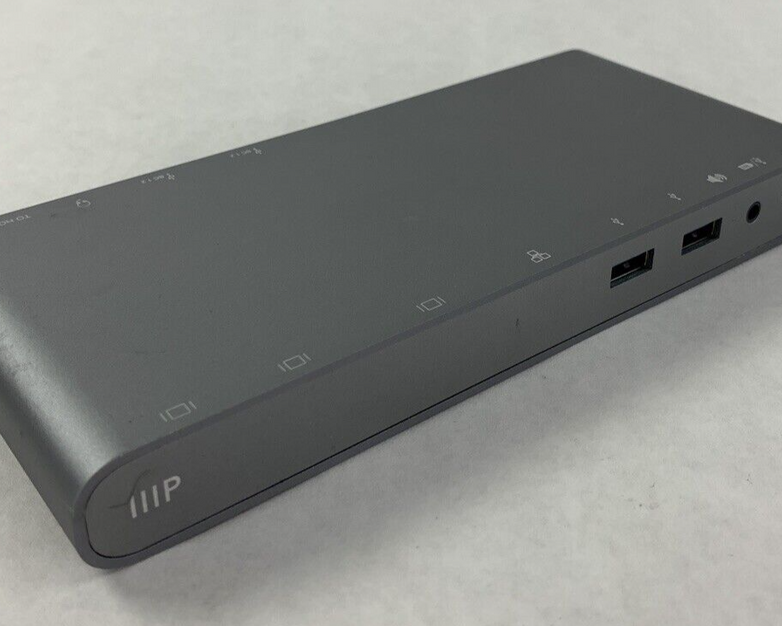 Monoprice USB-C Dual-Monitor Docking Station 100W  29434 w/ Power Supply