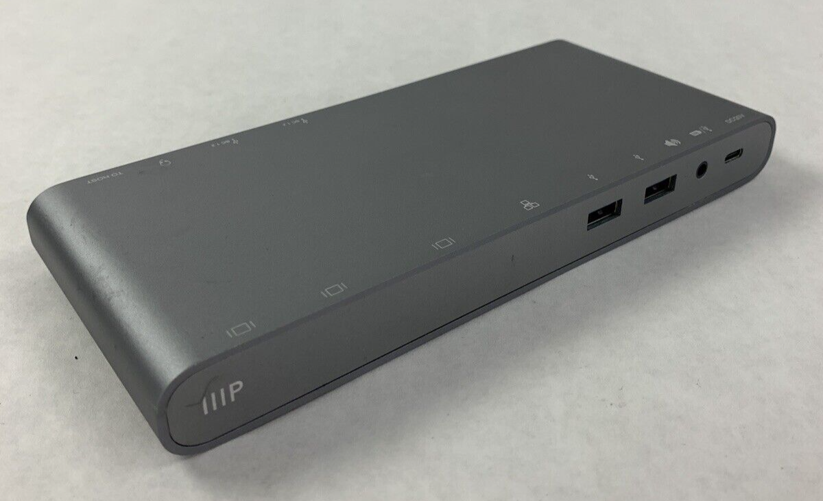 Monoprice USB-C Dual-Monitor Docking Station 100W  29434 w/ Power Supply